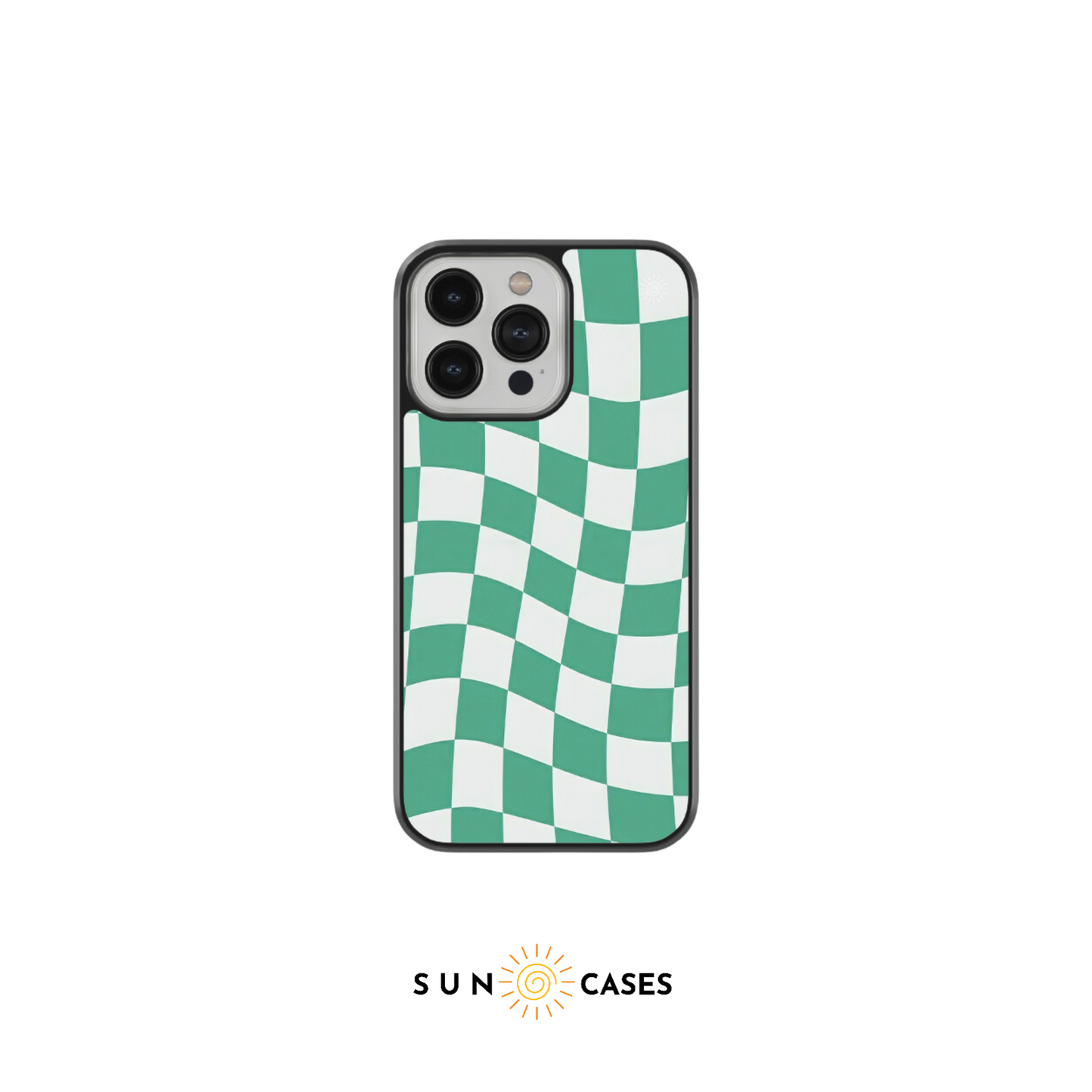 Checkered Case -  Medium Aquamarine Checkered