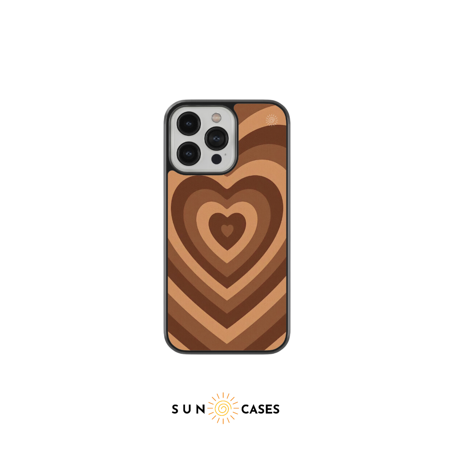 Retro Heart Case - Brown