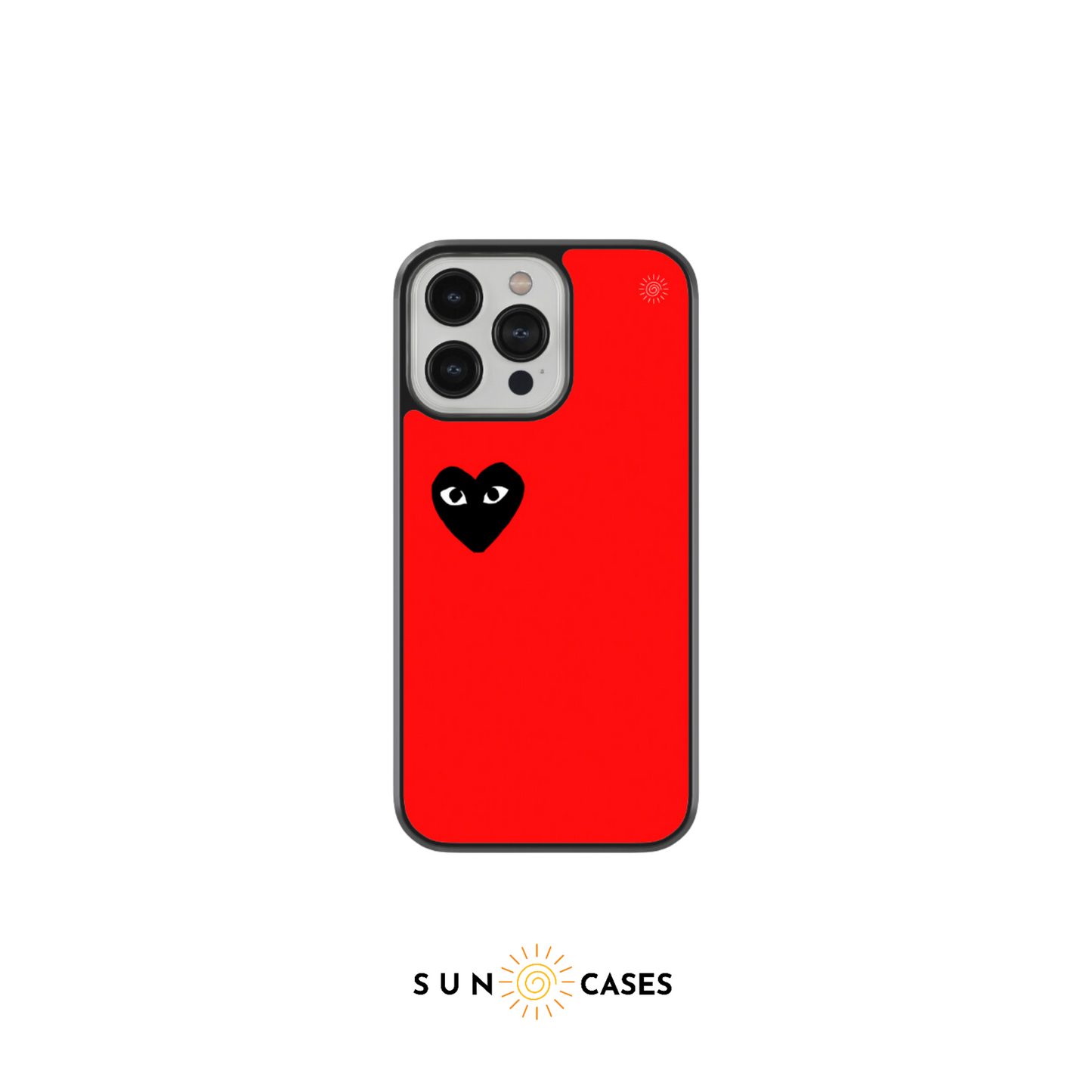 Comme Des Garçons Play Black Case - Ruby Red