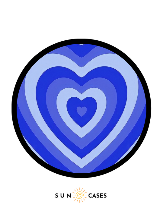 Pops - Blue Retro Heart