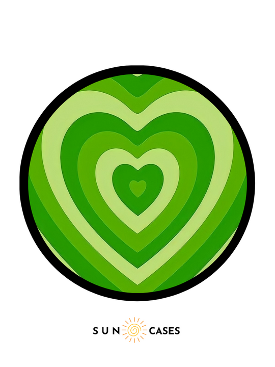 Pops - Green Retro Heart