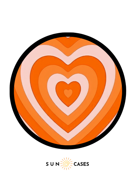 Pops - Orange Retro Heart