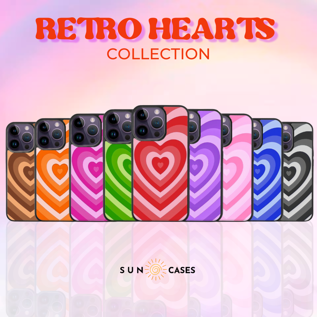 Retro Heart Case - Violet